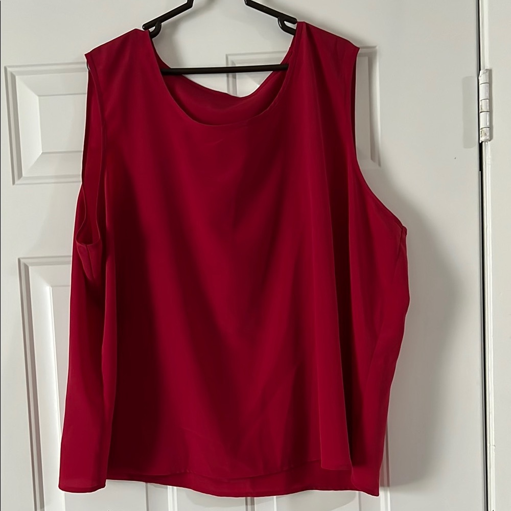 Elegant Red Sleeveless Top